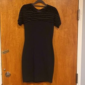 Armani Exchange Black Fitted Dress